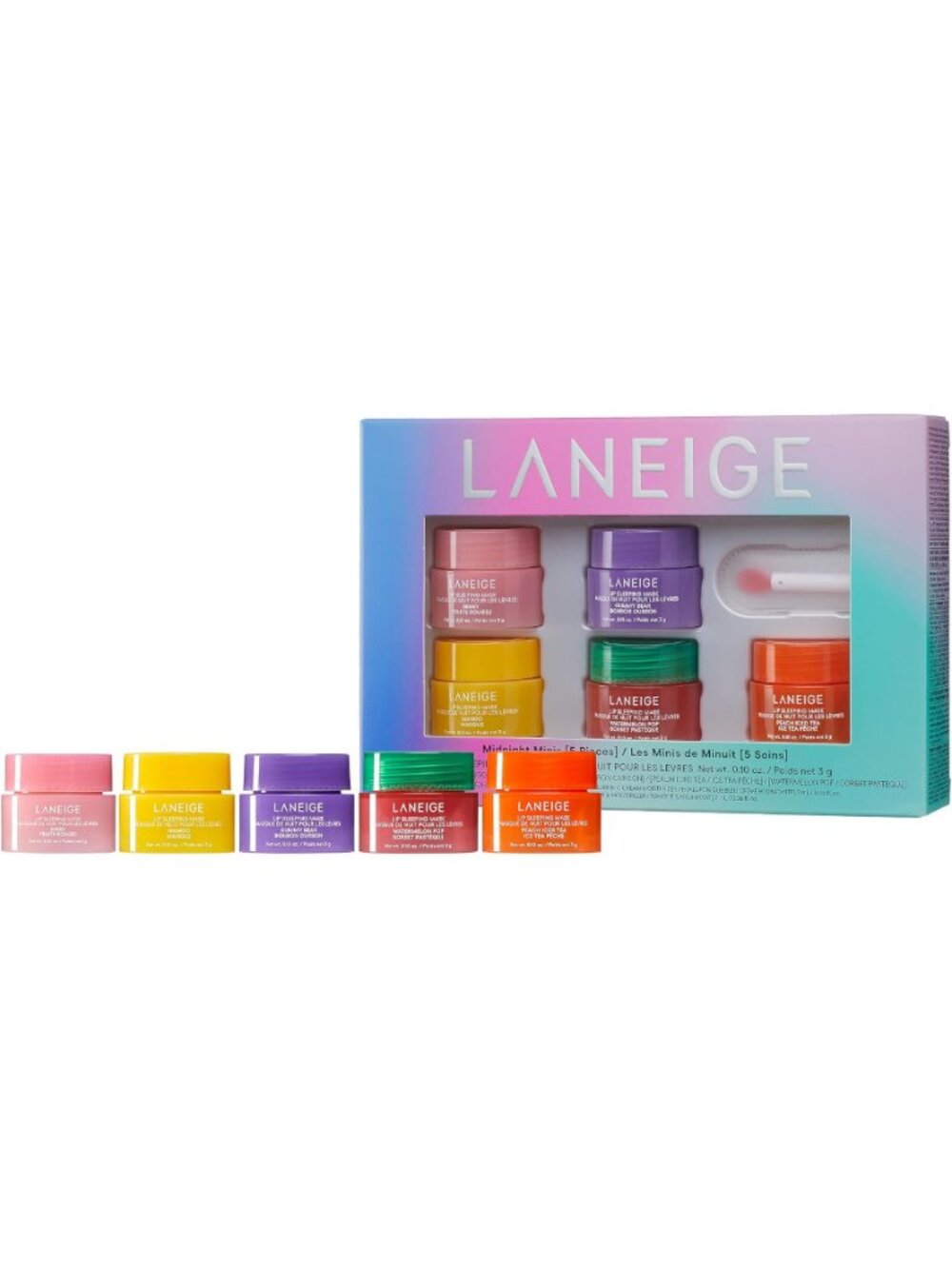 LANEIGE Midnight Minis Lip Sleeping Mask Set 5-Piece NIB